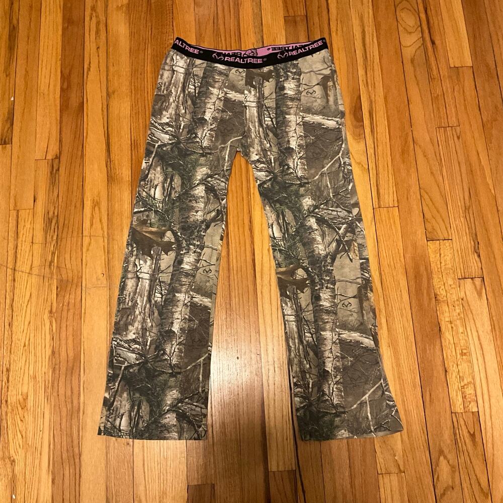 Real Tree Camo Loungewear/PJ Pants With Pink Lettering